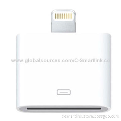 Lightning to 30-pin Adapter, Supports Analog Audio Output, USB Audio, Syncing and Charging